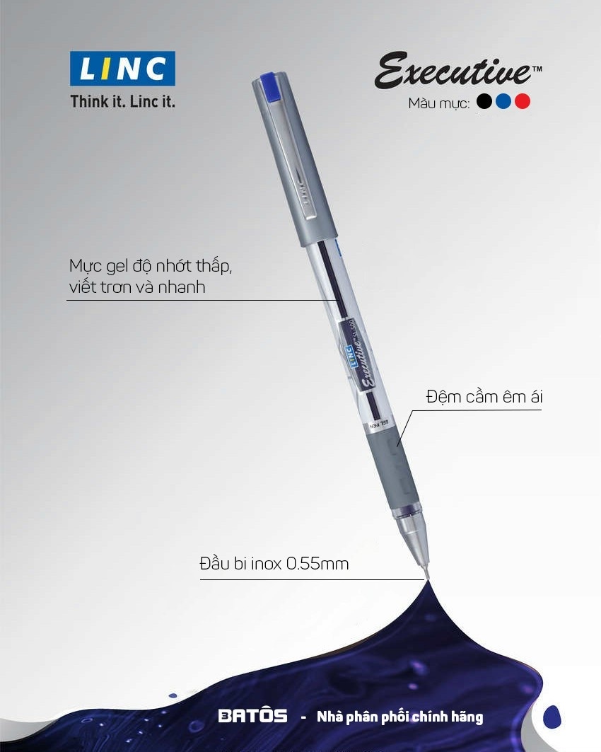 Bút bi nước LinC Executive Gel