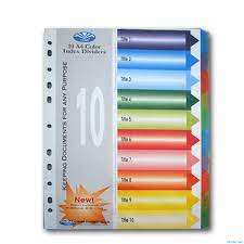 Chia file nhựa 10 màu - Chia file 10