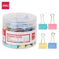 Kẹp bướm màu 32mm Deli