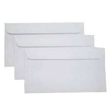 Phong Bì Trắng 11*19cm Cao Cấp, Định Lượng 100/120gsm - 100 chiếc/tập