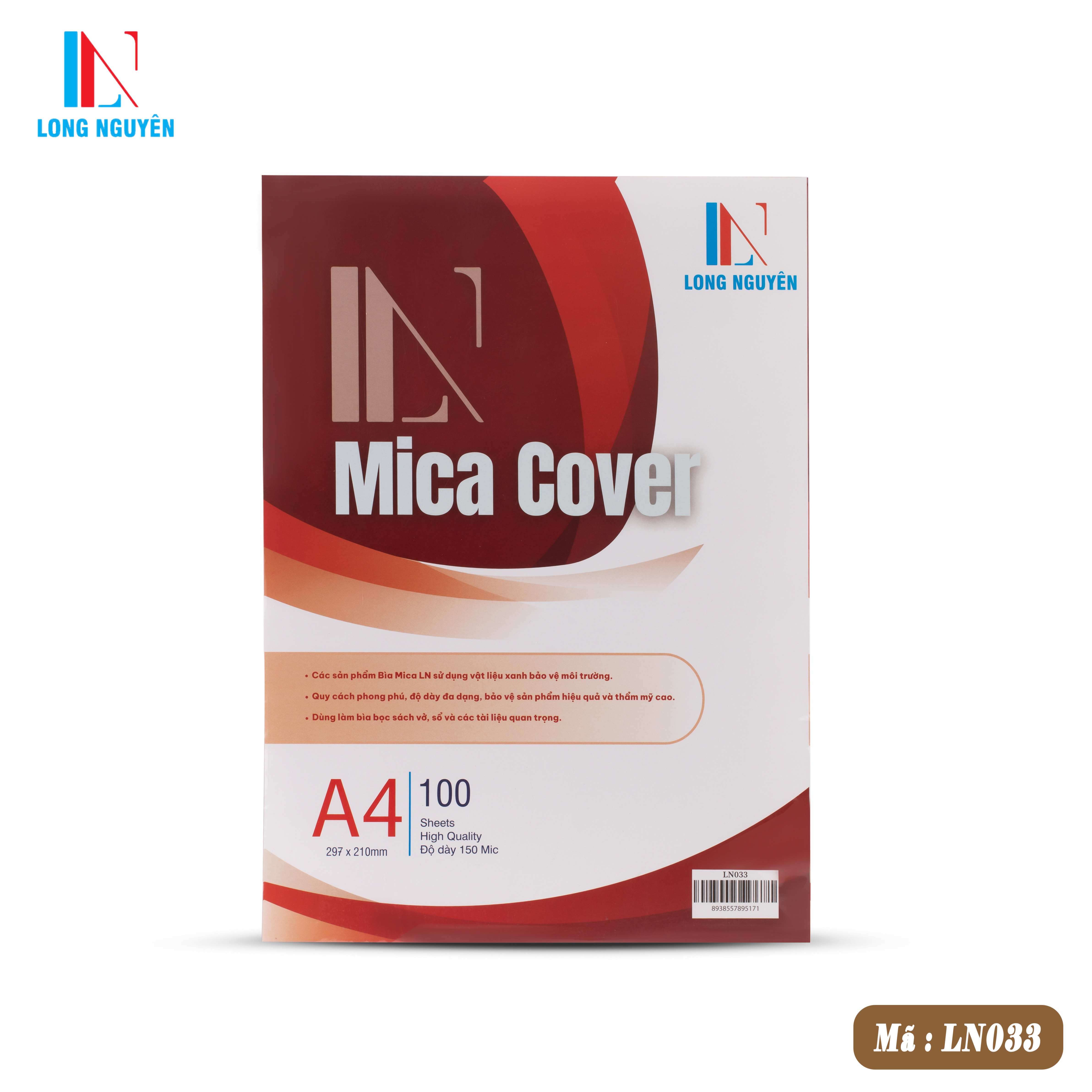 Bìa Mica Long Nguyên A4  dày (100 tờ/ tập)