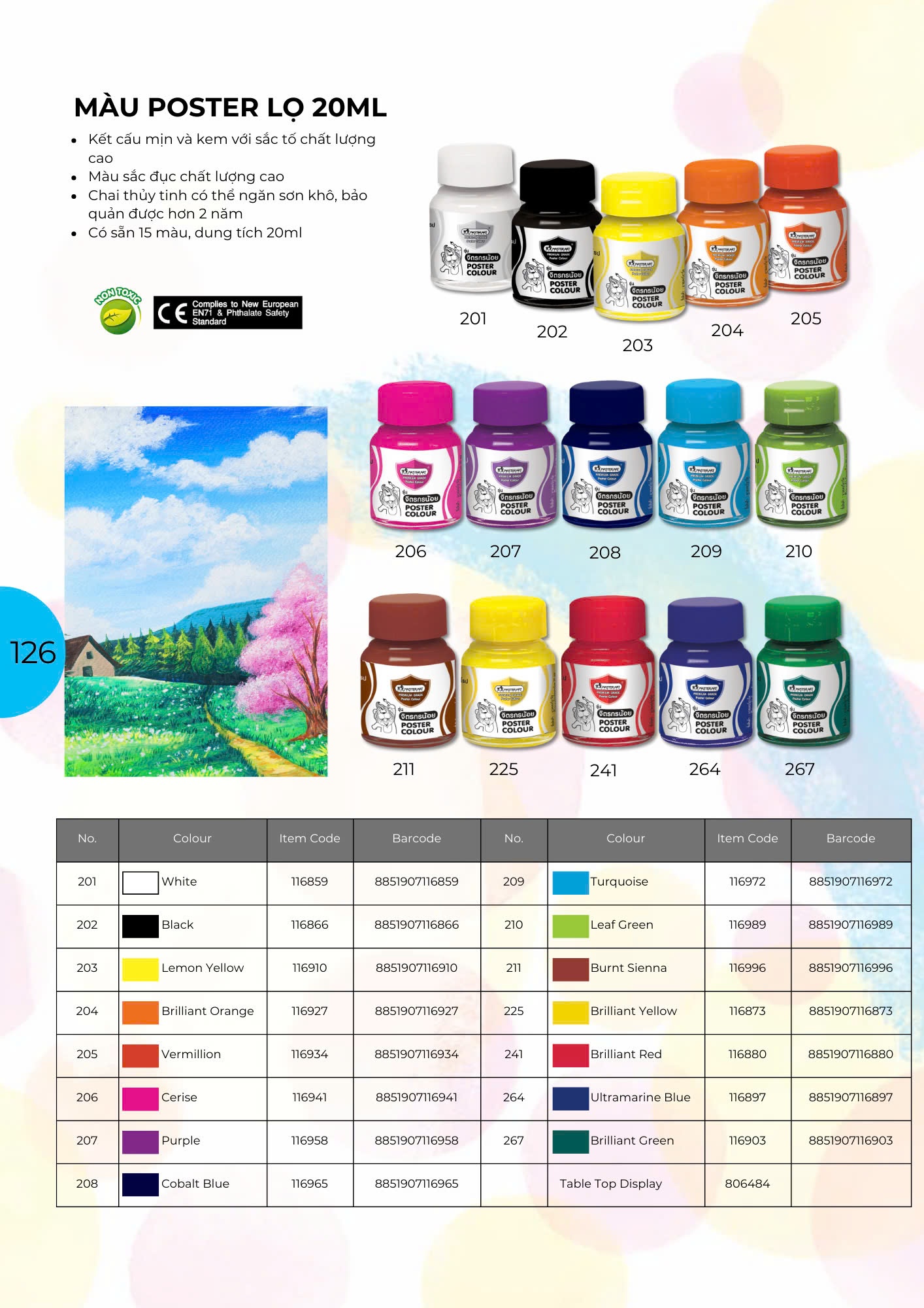 Màu Poster lọ 20ml
