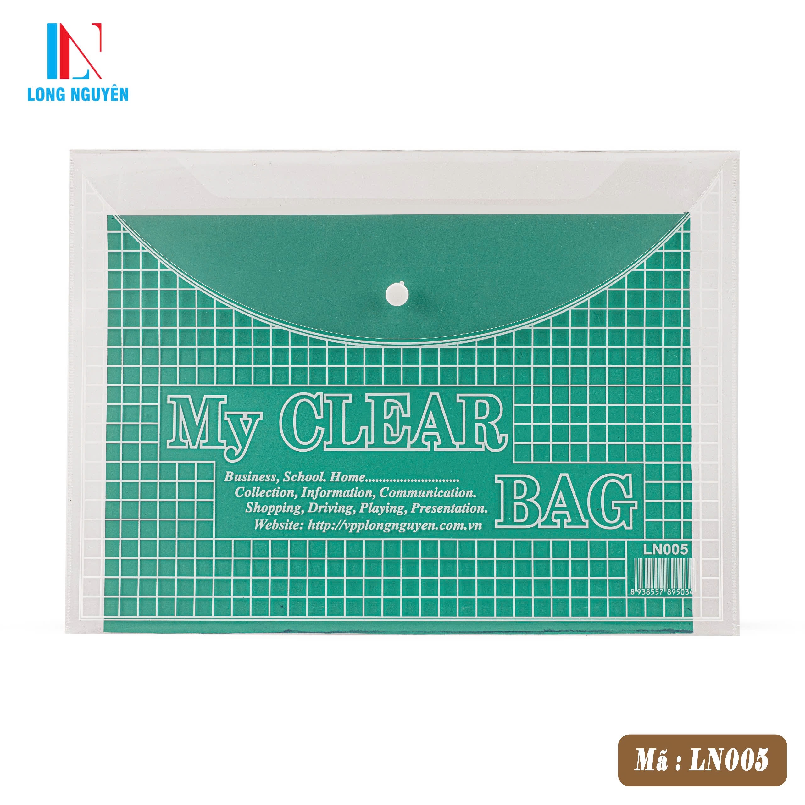 My clear bag ( túi cúc) khổ F dày - LN005