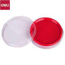 Khay mực dấu Deli, 84x84x25 mm, Đỏ - E9863