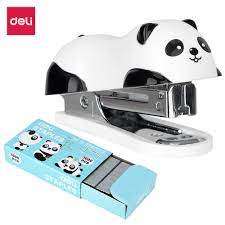 Dập ghim mini hình Panda Deli, 1 cái E0453