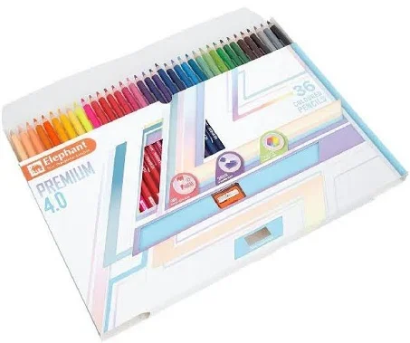 BỘ CHÌ MÀU ELEPHANT 36 MÀU PREMIUM 4.0