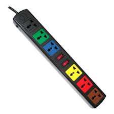 Ổ cắm kéo dài Lioa 5 mét, 6 ổ cắm, 2 công tắc 6D52N