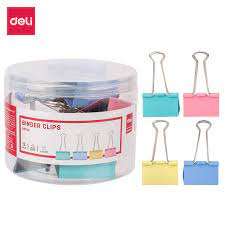 Kẹp bướm màu 51mm Deli