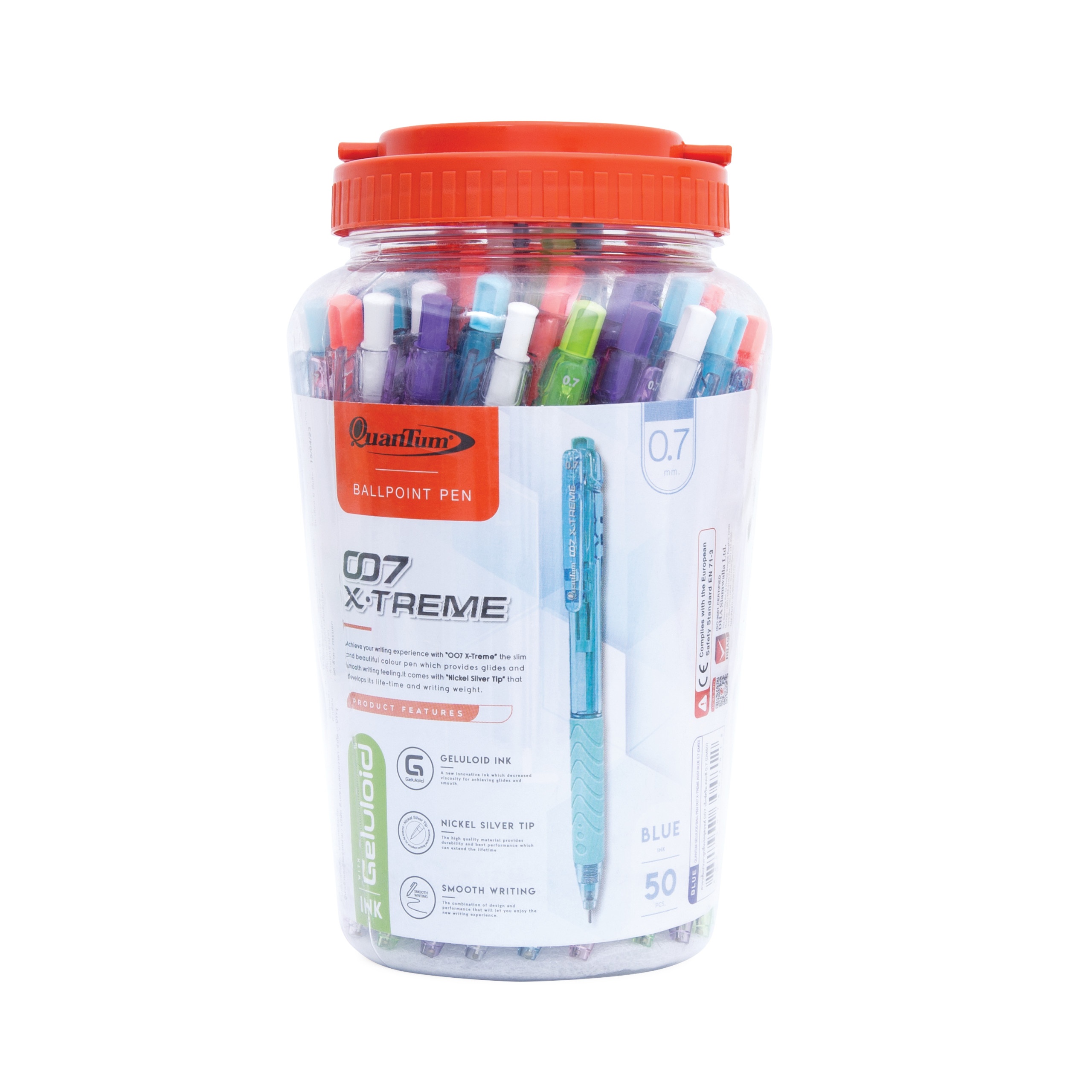 Bút Bi 0.7 mm X-Treme - QuanTum-QTM24 - Mực Xanh