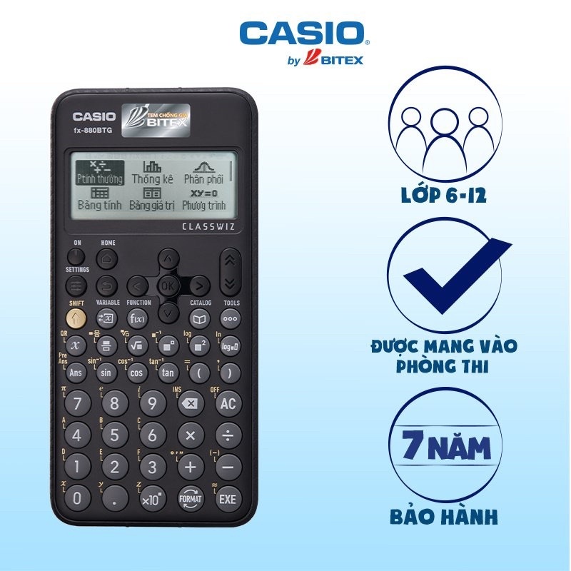 Máy Tính Học Sinh Casio FX 880 BTG (Casio 880)